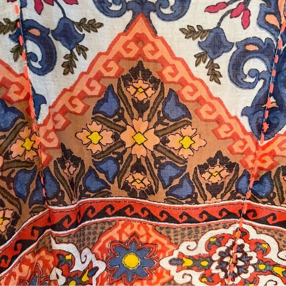 RAGA Womens Boho Floral Sleeveless Top Size S Peasant Festival Resort Vacation - Picture 9 of 10